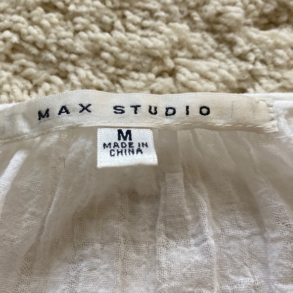 Max Studio White Blouse - Picture 3 of 3